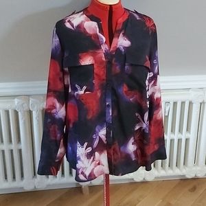 Bold floral blouse